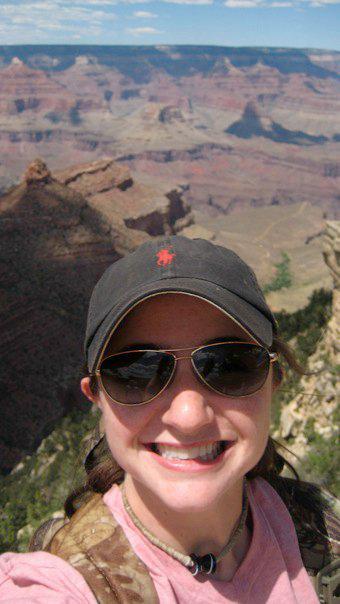 Amy Brobst takes a photo of herself at the Grand Canyon in the summer of 2010 - grand-canyon-2010