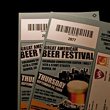 Tickets to the 2009 Great American Beer Festival. Photo courtesy of Wikipedia.