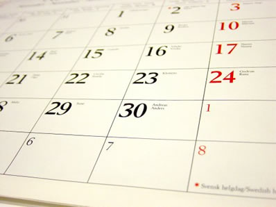 Weekender Calendar