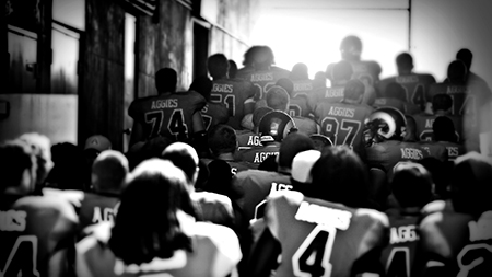 The CSU Rams exit to their locker room after the first half of play at the Ag Day game last year at Hughes Stadium. On Saturday, the Ag Day returns at Hughes with Colorado State playing Utah State.