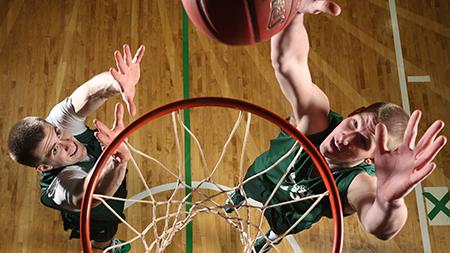 CSU's leading rebounders Pierce Hornung (left) and Colton Iverson (right) have helped the Rams become one of the top rebounding teams in Division I basketball. Hornung averages 9.9 boards per game and Iverson brings down 9.3, ranking first and third in the Mountain West.
