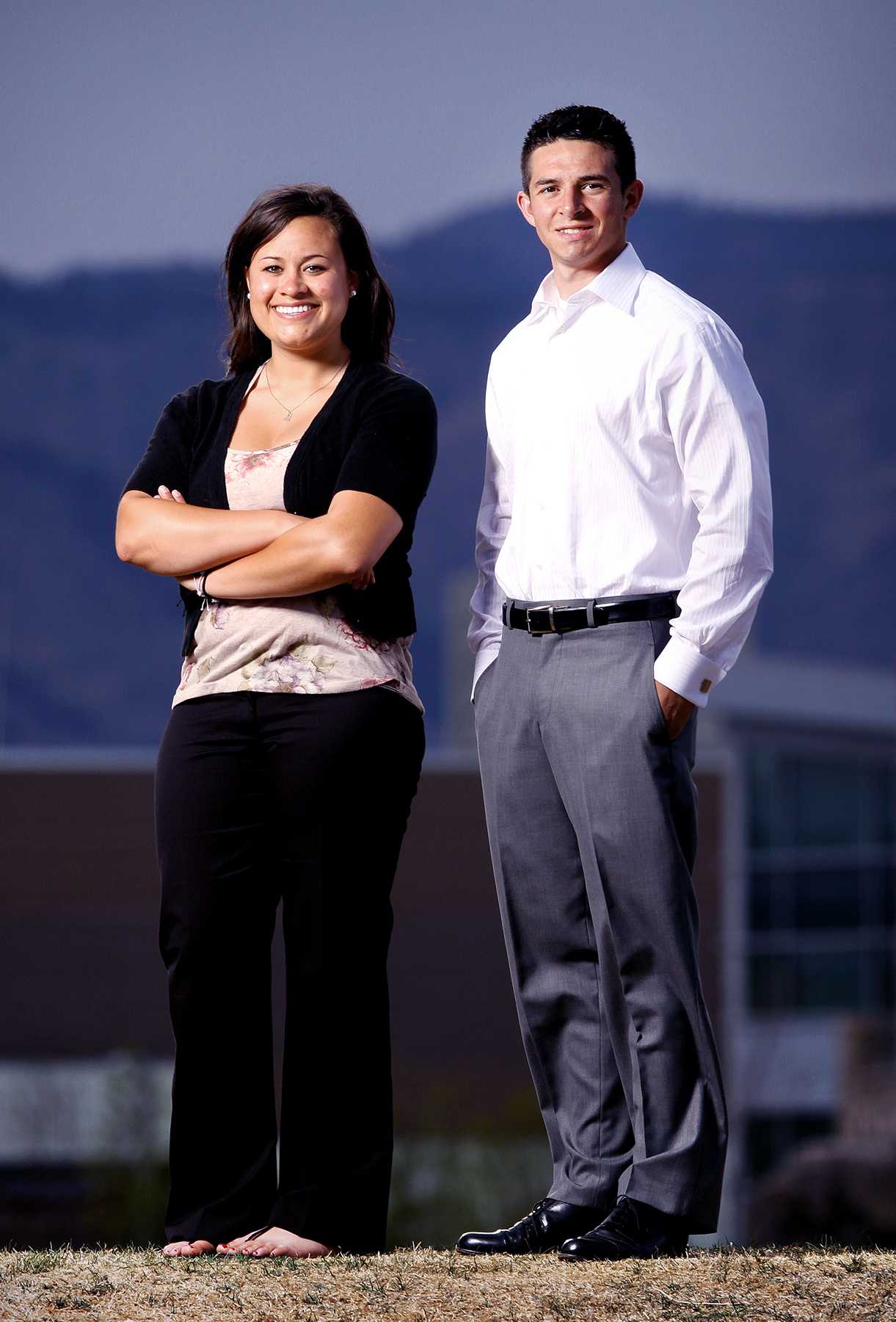 ASCSU President Regina Martel, left, and Vice President, Joe Eden, had plans to improve wireless on campus, creating syllabus-sharing website, and enhancing relationships between the city and students.