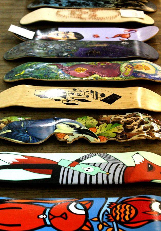 Local artists were given the opportunity to show off their work at the All Hands on Deck skateboard art show. The show is a being held this weekend at 222 Walnut Street.