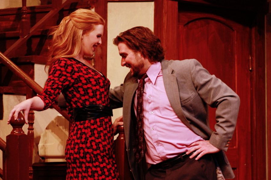Actress Erin Rooney  and actor Eric Comeliuson run through a final rehearsal of the comedic play “Noises Off!” coming to the Lincoln Center March 30th. This quirky Tony Award Winning play-within-a-play will last until April 27th.