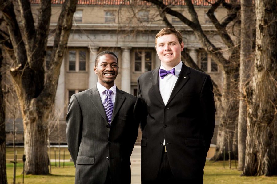 Nigel Daniels, left, and Andrew Olson. ASCSU President and Vice President candidate.