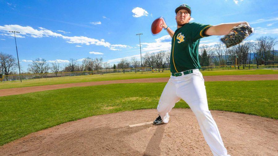MJ McPeek  now using arm strength on pitching mound for CSU baseball