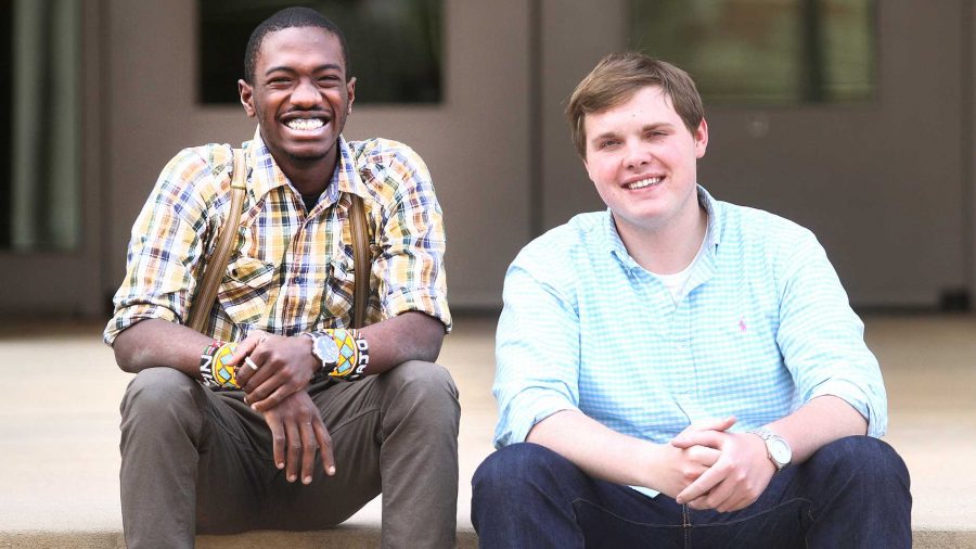 Nigel Daniels,left, and Andrew Olson have plans to better connect ASCSU and the student body for their 2013-14 term. They also are going to strive to bring more students into the student government program.