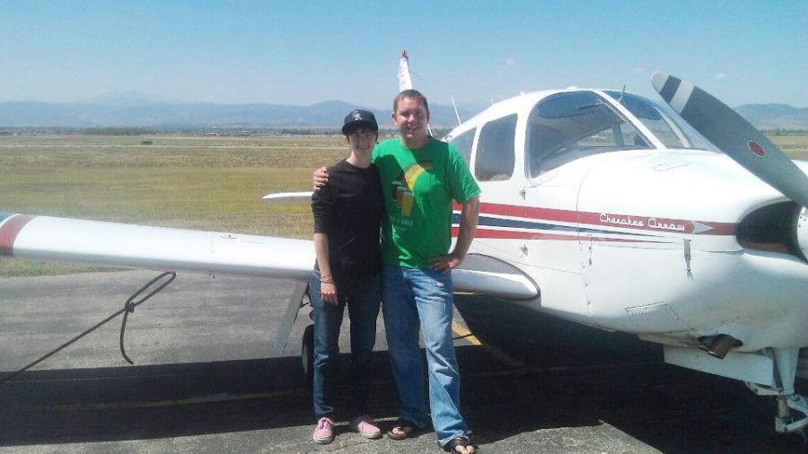 Amy Brobst, left, and Dale Butler stand in front of a Cherokee Arrow single-engine plane in April of 2012. The Arrow is similar to the one that crashed with Amy and Dale aboard.