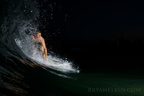 Night surfing. Photo courtesy of Bryan Elkus, flickr.com. 