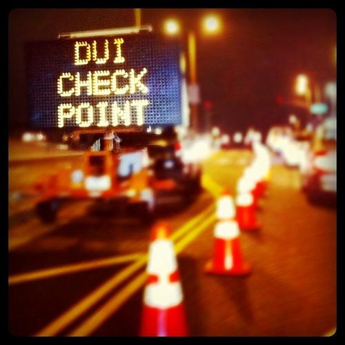 DUI checkpoint. Photo courtesy of flickr.com. 