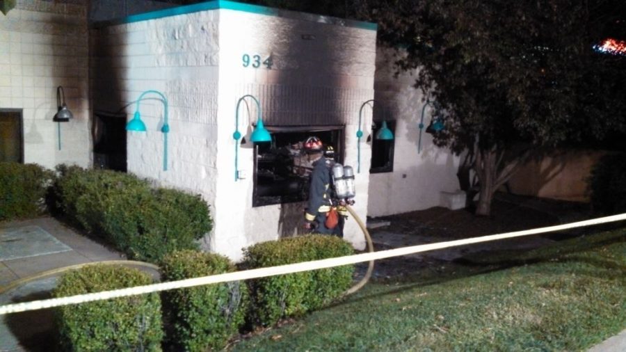 Firefighters responded to a report of a possible explosion and fire at Comfort Dental in the 900 block of S. Lemay Avenue at 3:12 a.m. Friday, July 12. Photo courtesy of Poudre Fire Authority.