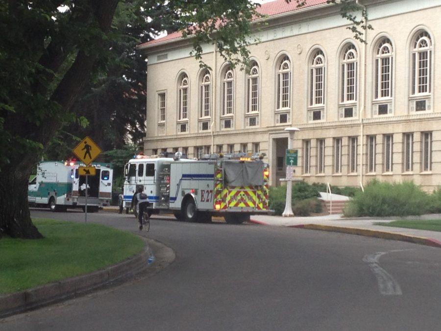 Fire truck and ambulance at the Oval. Photo by Emily Smith.