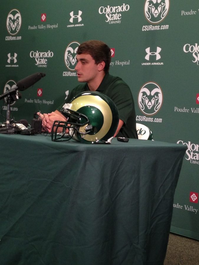 Garrett Grayson speaks at Wednesday's press conference.