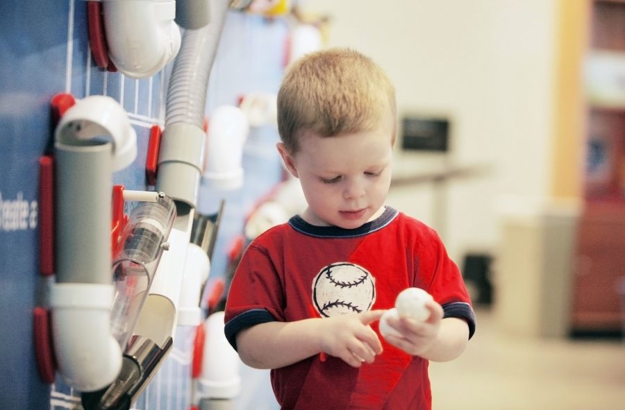 Porter Jones, 2, plays with an experiment in the Fort Collins Museum of Discovery Tuesday morning. The Museum is open Tuesday through Thursday, 10:00am-5:00pm.