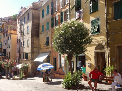 The quiet Italian town of Riomaggiore. 