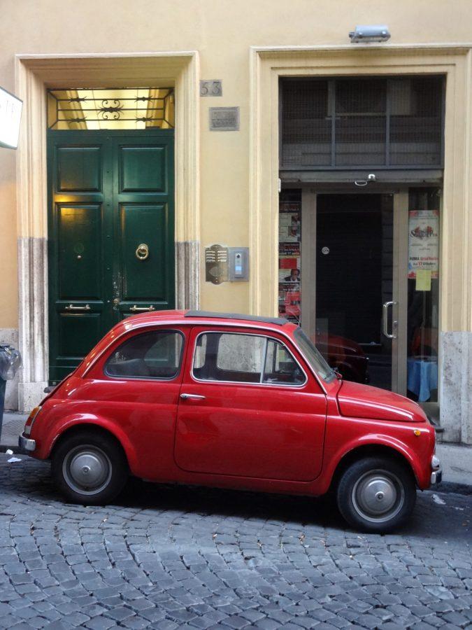 Italian car on the street. (Photo by Lauren Klamm)