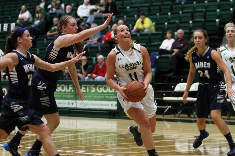 The Rams win over Mines 95-47 during a Women's Basketball exhibition held at Moby Monday night. The Rams look forward to a promising season.