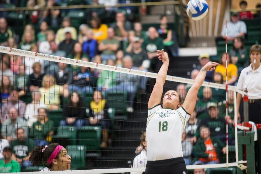 Colorado State setter Deedra Foss was named the Mountain West volleyball player of the week Monday. 