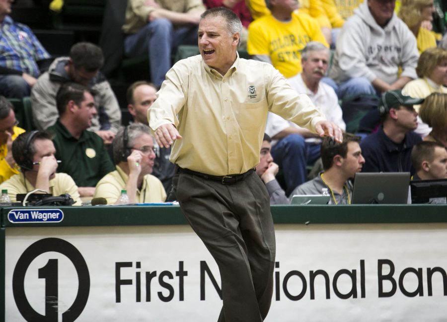 CSU head coach Larry Eustachy, shown last season in a game against Utah State, could see a nice financial windfall should his team make the NCAA Tournament this year. 