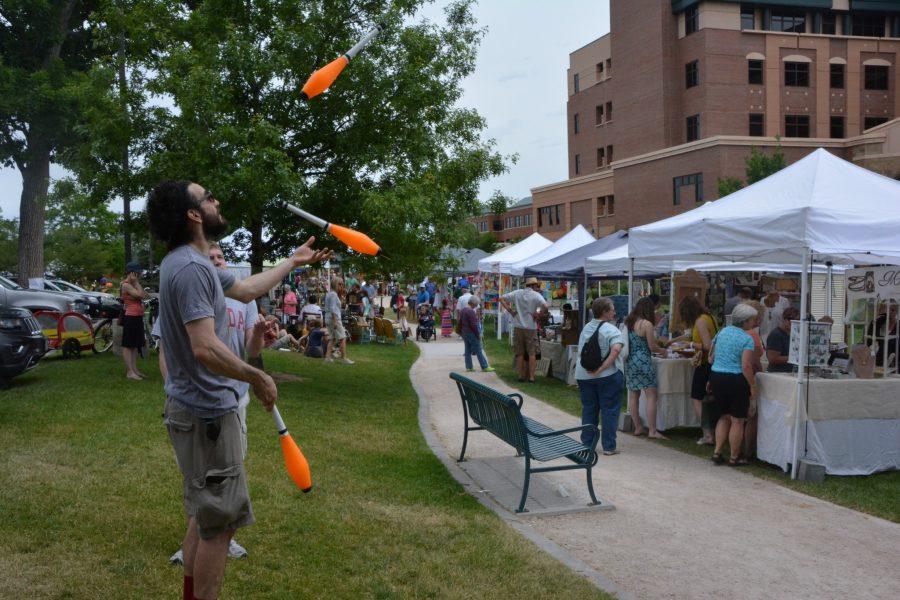 Fort Collins residents and artisans at The French Nest Open-Air Market