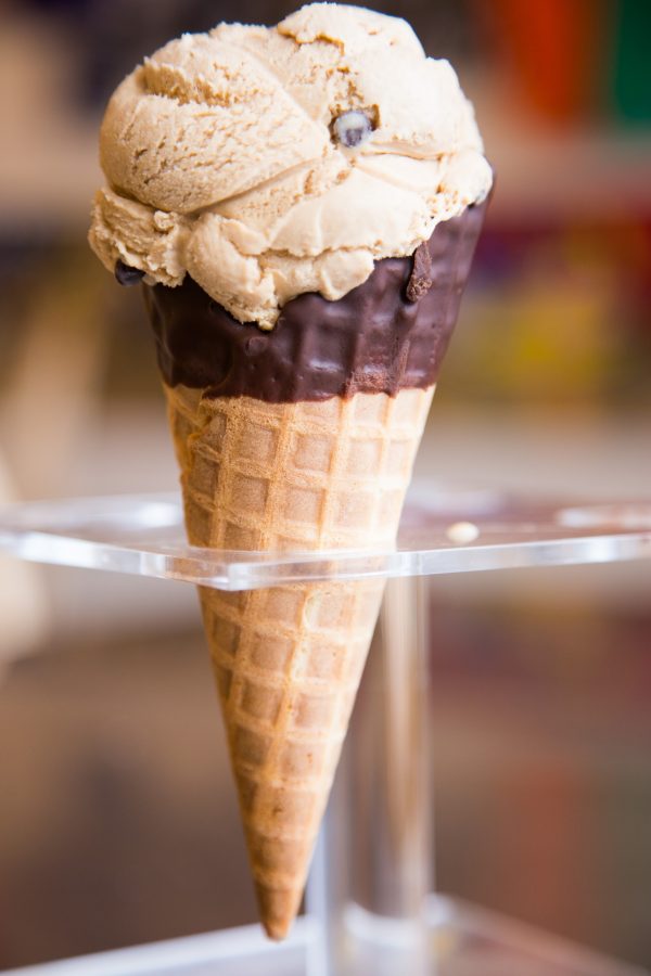 The salted caramel ice cream cone.