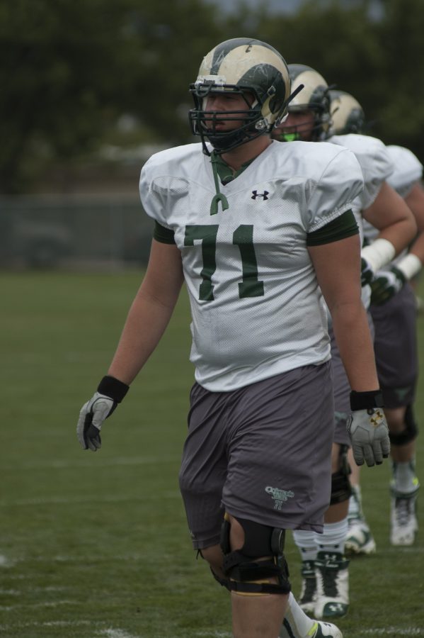 Colorado State offensive lineman Sam Carlson will make his first career start Friday night against rival Colorado. 