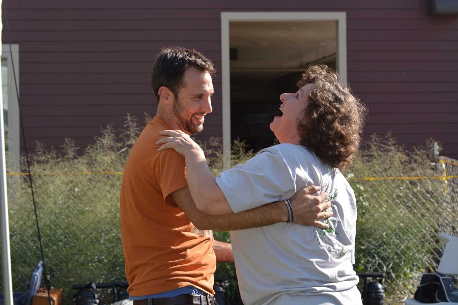Mike Prentiss and Peggy Christiansen dance to the music being played at the Xaniscape festival. The festival featured several local bands and vendors. (Photo Credit: Megan Fischer)