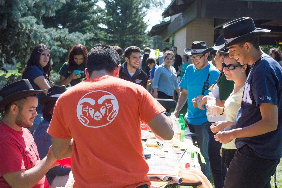 Students and community members gather for a barbeque at Lee Martinez Park on September 20. This event marked the first of many events hosted by El Centro for Hispanic Heritage month.