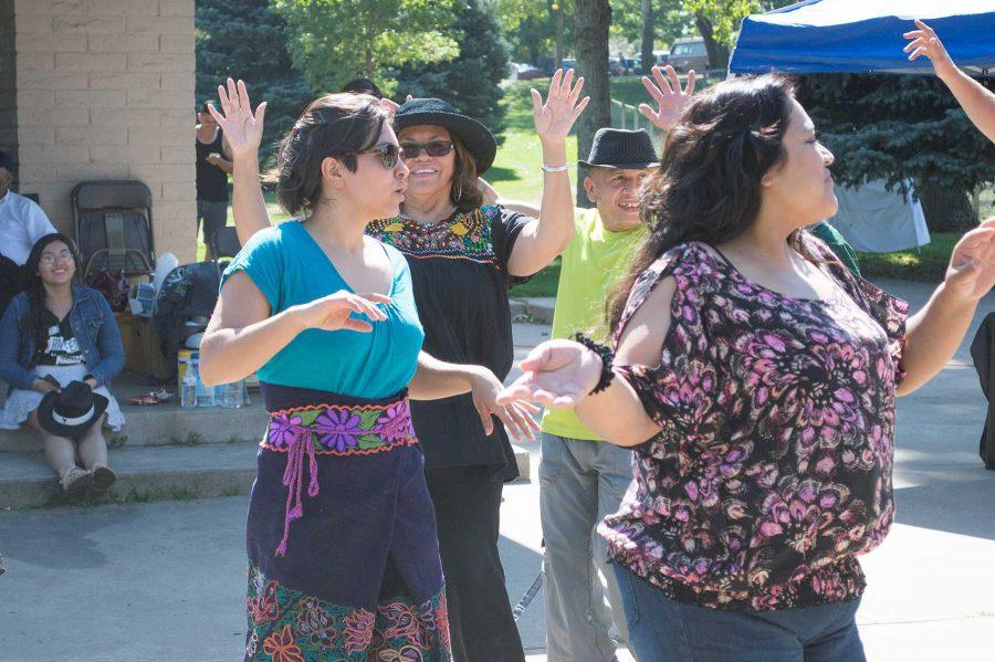 Students and community members gather for a barbeque at Lee Martinez Park on September 20. This event marked the first of many events hosted by El Centro for Hispanic Heritage month.