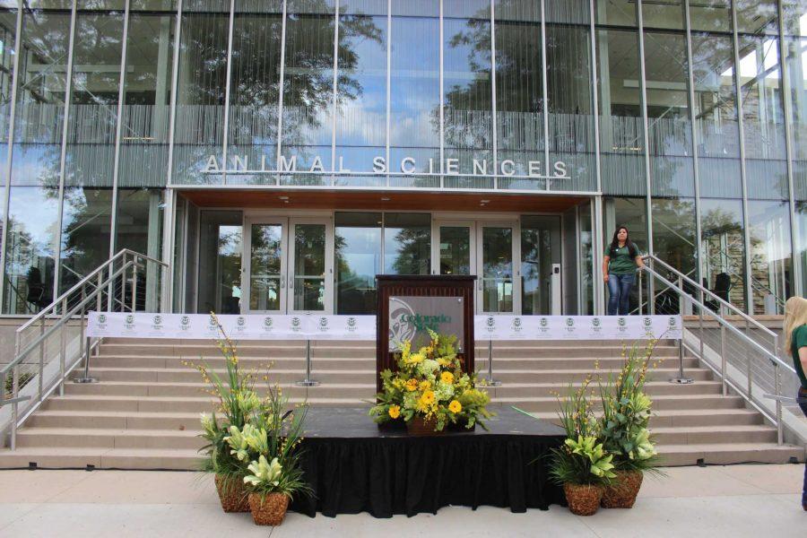 The newly renovated Animal Sciences building ribbon cutting took place Wednesday afternoon. The new building features more study areas for students and recycled countertops made from beer bottles.