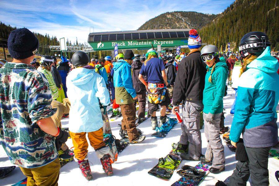 Skiers gather at Arapahoe Basin for first day of season