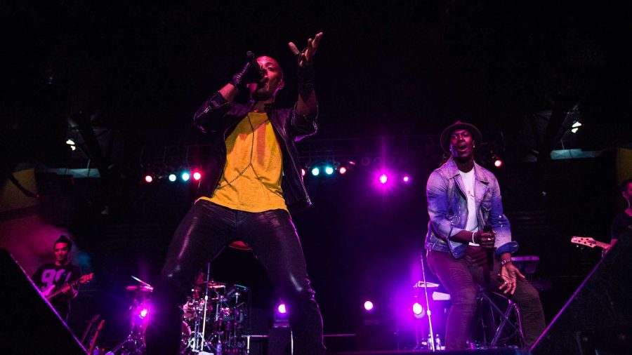 Nico (left) and Vinz (right) perform at the Ramfest 2014 Homecoming Concert in Moby Arena on Friday night.