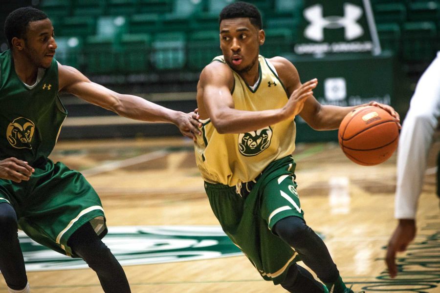 Colorado State guard John Gillon drives to the basket during a practice last season. (Abbie Parr/Collegian)