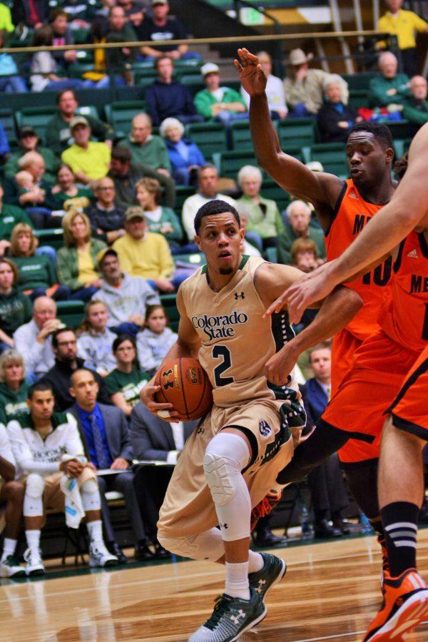 Colorado State guard Daniel Bejarano drives to the basket during the Rams' 75-62 win over Mercer on Sunday. 