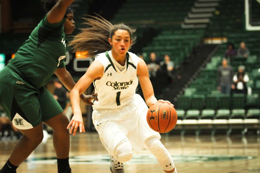 Colorado State guard Victoria Wells drives to the basket during Friday's game against Hawaii. 