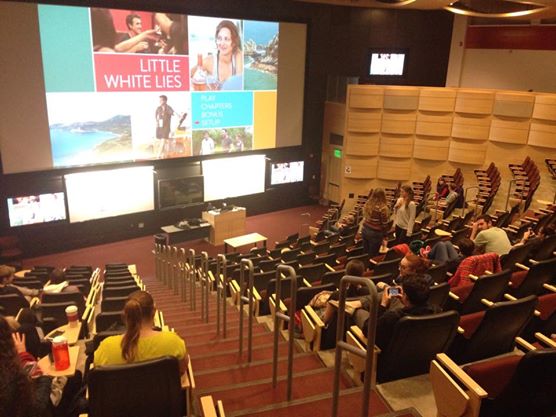 Students starting to show up for Little White Lies.
(photo credit: Haleigh McGill)