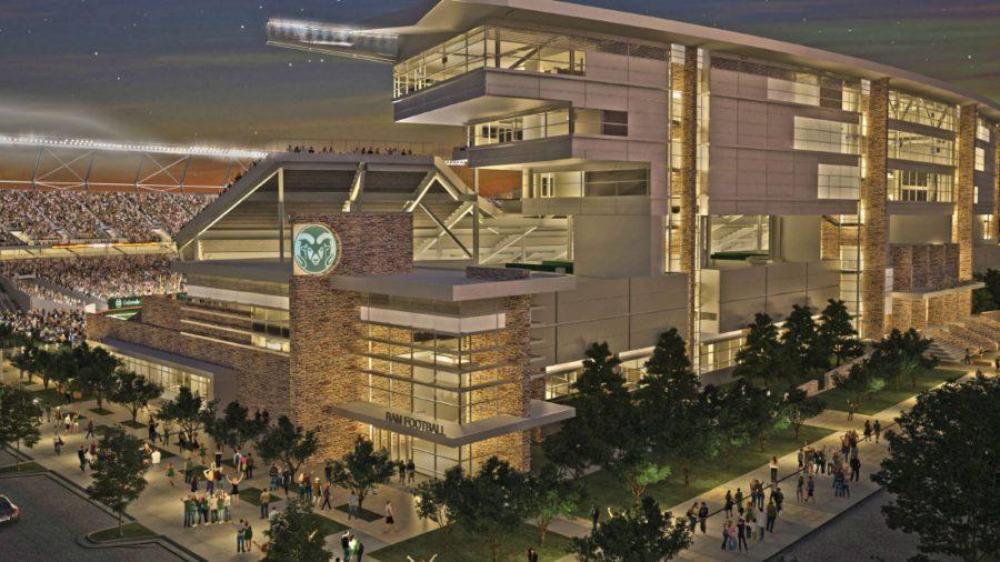A rendering of the on-campus stadium at CSU, which is expected to break ground in summer 2015.