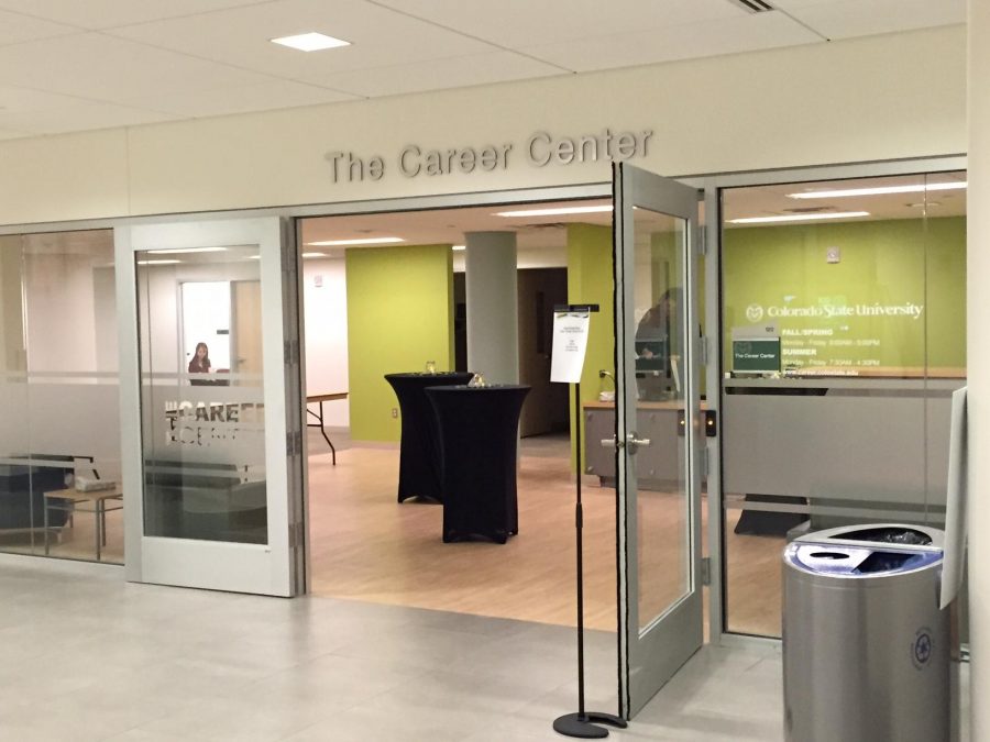Career center in the basement of the Lory Student Center. Photo by Kathleen Keaveny
