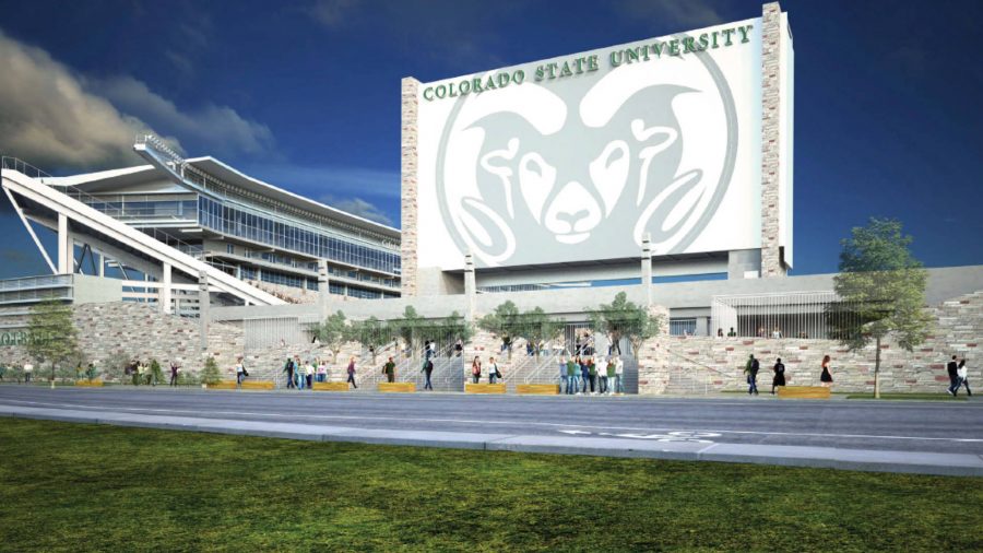 A rendering of the on-campus stadium at CSU, which is expected to break ground in summer 2015.