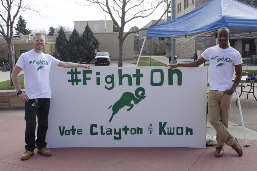 Clayton King and Kwon Yearby are encouraging sustainability, student rights and diversity representation as part of their 2015 - 2016 campaign initiatives. (Photo Credit: Christina Vessa)