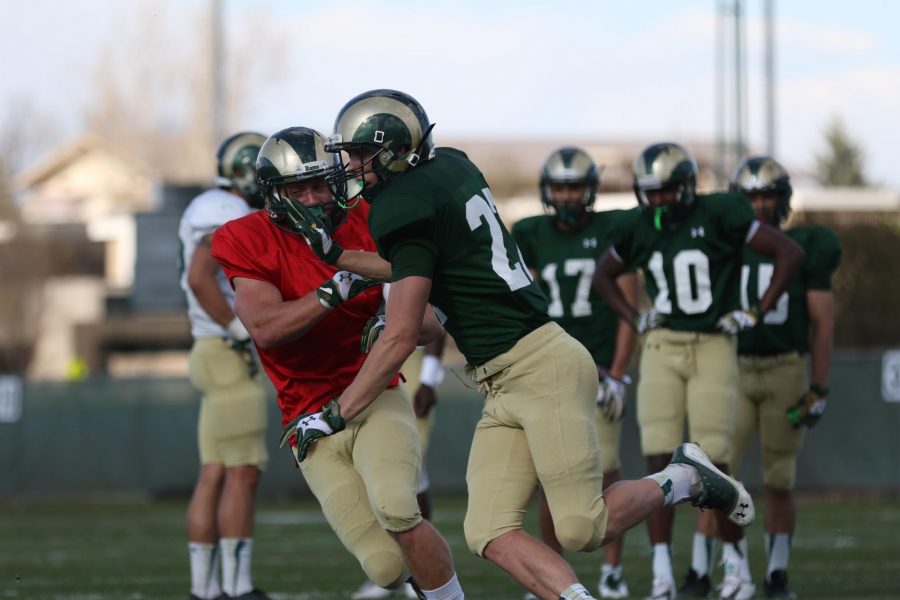 With CSU's top tacklers graduating, the team is looking for returning linebackers to step up and fill the void. (Photo by Abbie Parr)