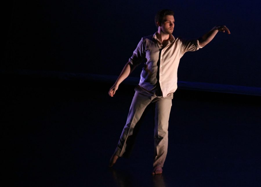 Devon Despain performs his dance, Creation, which he choreographed to the music Clair de Lune.