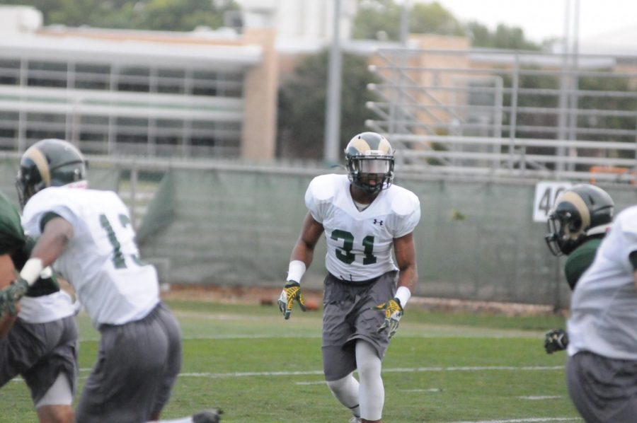 CSU senior linebacker Cory James made the move inside this spring, and has adjusted well to the new position. (Photo by Emmett McCarthy)