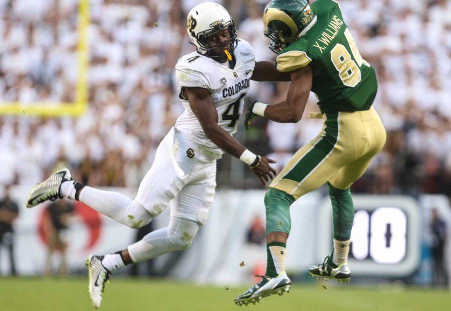 The CU Buffs beat the CSU Rams 27-24 in overtime in the Rocky Mountain Showdown. (Abbie Parr/Collegian)
