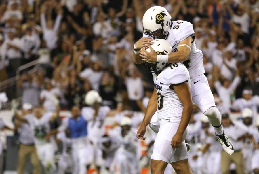 The CU Buffs beat the CSU Rams 27-24 in overtime in the Rocky Mountain Showdown. (Abbie Parr/Collegian)