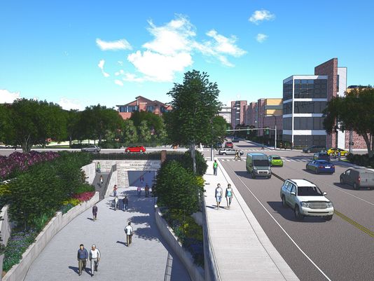 A rendering of the new underpass at Prospect Road and Centre Avenue. (Photo courtesy of Colorado State University).