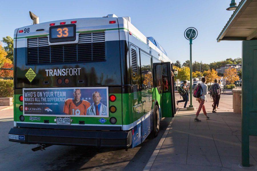 CSU students are granted free access to city busses using their ramcard. (Photo by: Ryan Arb)
