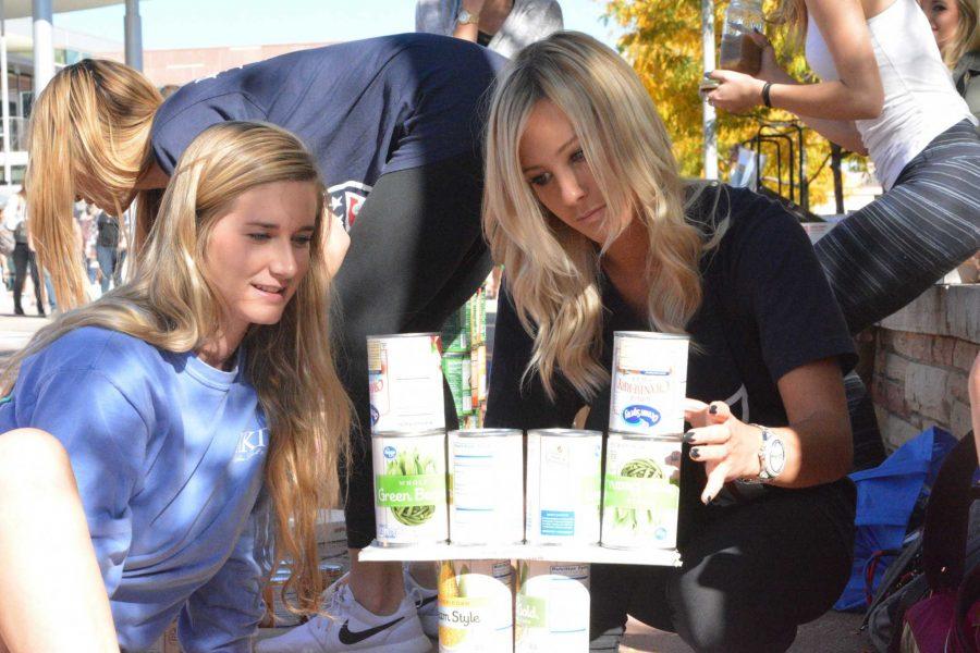 More Canstruction: Greek life partners with SLiCE to kick off annual food drive