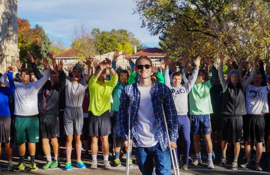 Jack Gause, a Phi Delta Theta Fraternity member who suffered a life-threatening accident last summer recovers with the help of his fraternity brothers and the community on a fundraising run called Jog for Jack , which occurred on Saturday morning on CSU's campus. 