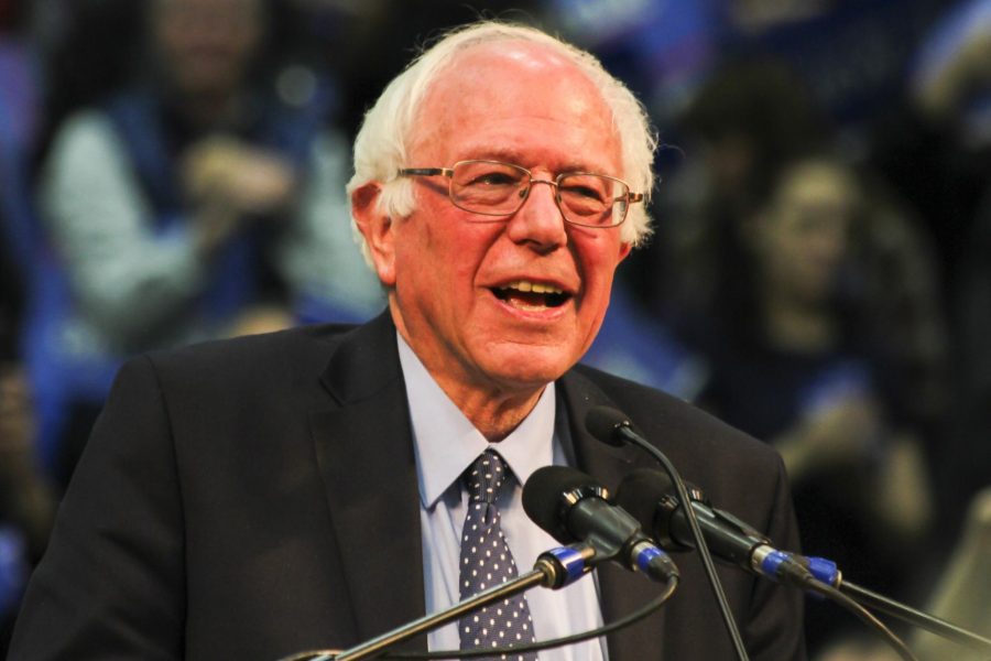Vermont Senator Bernie Sanders spoke in Moby Arena Sunday night before the Colorado democratic primary election on Tuesday.